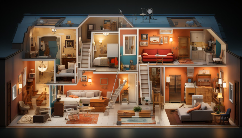 Les différentes pièces d’une maison
